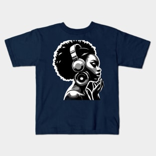 Afrocentric Woman Music Kids T-Shirt